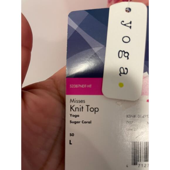 NordicTrack athletic racer back LARGE new build in bra floral yoga pink orange - Picture 13 of 14